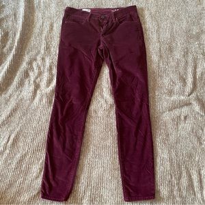 Gap Corduroy Legging Jeans, Plum, Size 26r, Like New